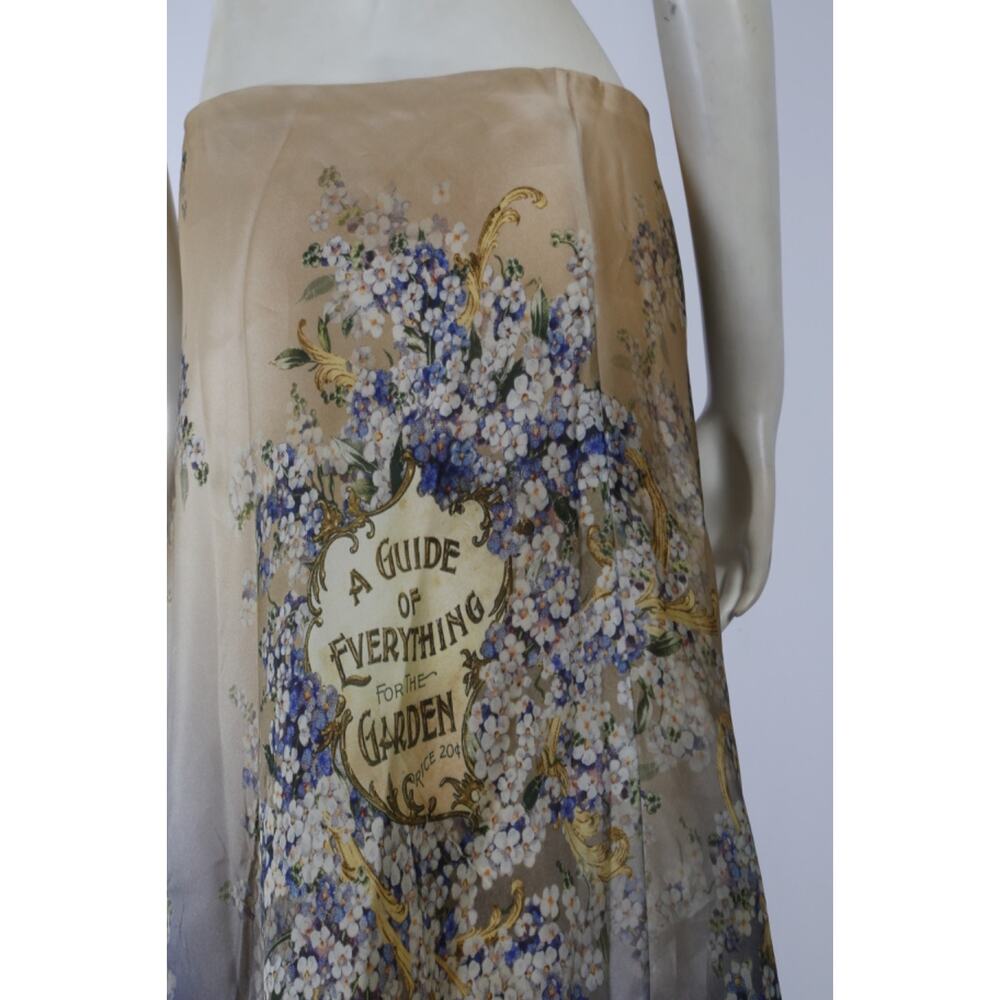 Zimmermann Tama Bias Forget Me Not Flare Skirt Silk Satin Organza Floral Maxi 1 - Picture 14 of 16